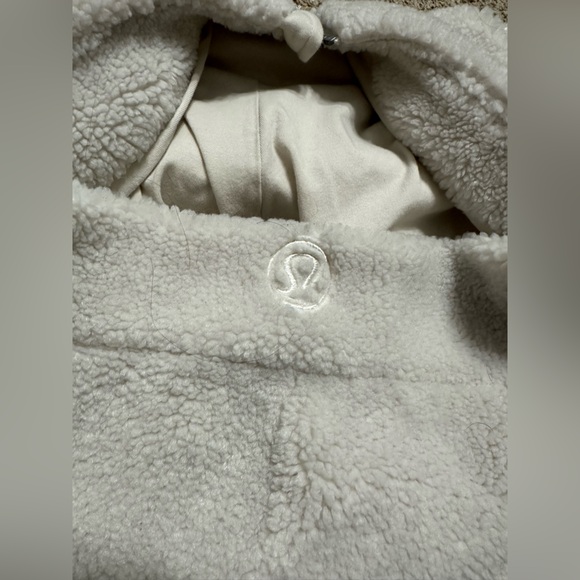 Lululemon Scuba Oversized Half-Zip Fleece Hoodie White Opal - Picture 9 of 10